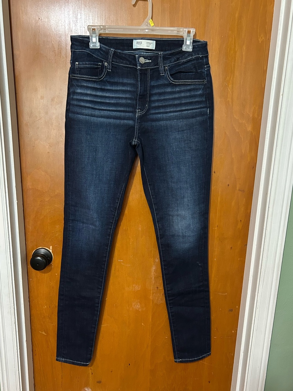 BKE Stella Dark Wash Mid Rise Skinny Jeans 29x32